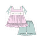 PO101 Pink&blue he is risen smocked jacquard collection