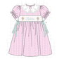 PO101 Pink&blue cross monogram smocked jacquard collection