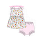 PO101 Pink floral print ruffle gingham collection