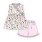 PO101 Pink floral print ruffle gingham collection