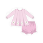 PO101 Pink floral embroidery gingham collection