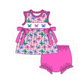 PO101 Magenta butterfly embroidery ruffle collection
