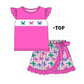 PO101 Magenta butterfly embroidery ruffle collection
