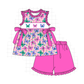 PO101 Magenta butterfly embroidery ruffle collection