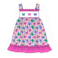PO101 Magenta butterfly embroidery ruffle collection