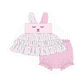 PO101 Pink easter bunny applique floral gingham collection