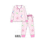 PO101 Pink western boots bamboo collection