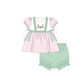 PO101 Sage easter bunny embroidery stripe collection