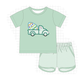 PO101 Sage easter bunny embroidery stripe collection
