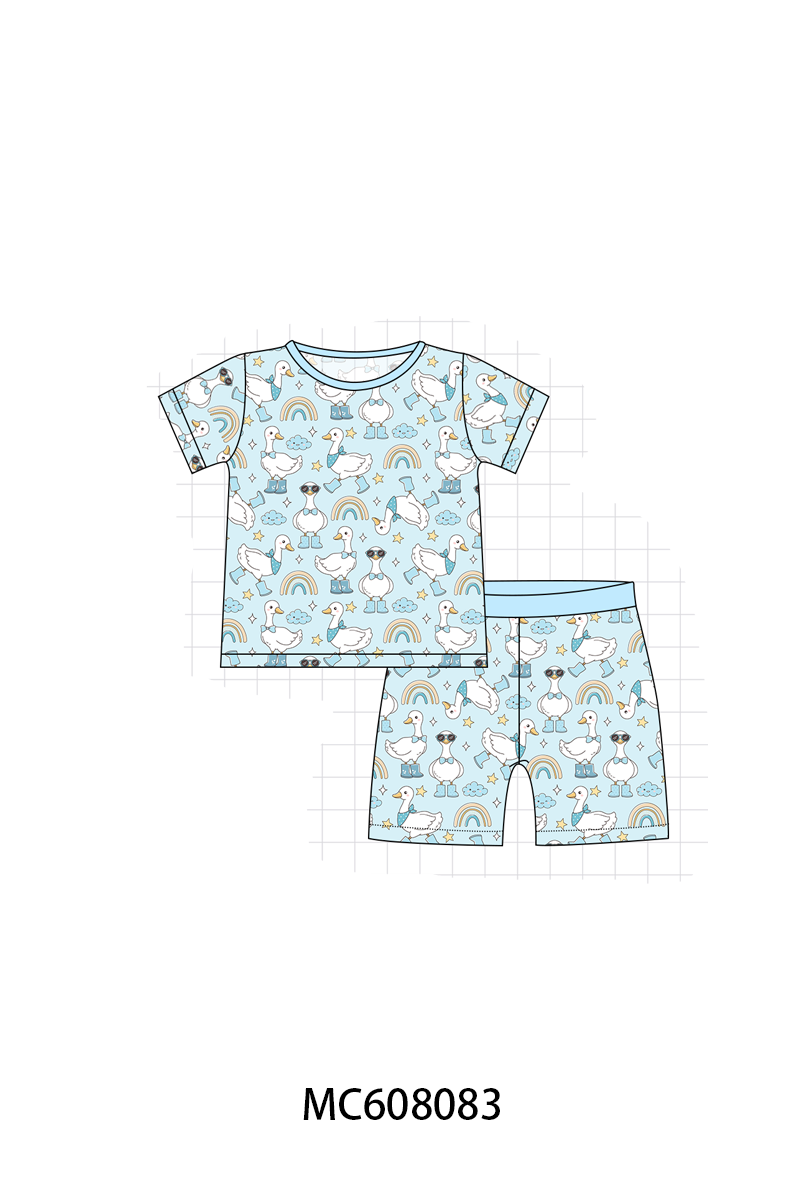 PO101 Blue&pink goose bamboo collection