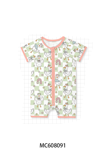 PO101 Green checkered goose bamboo collection