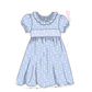PO101 Blue easter floral smocked collection