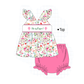PO101 Pink cross he is risen embroidery floral collection