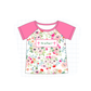 PO101 Pink cross he is risen embroidery floral collection