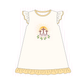 PO101 Yellow cross floral embroidery collection