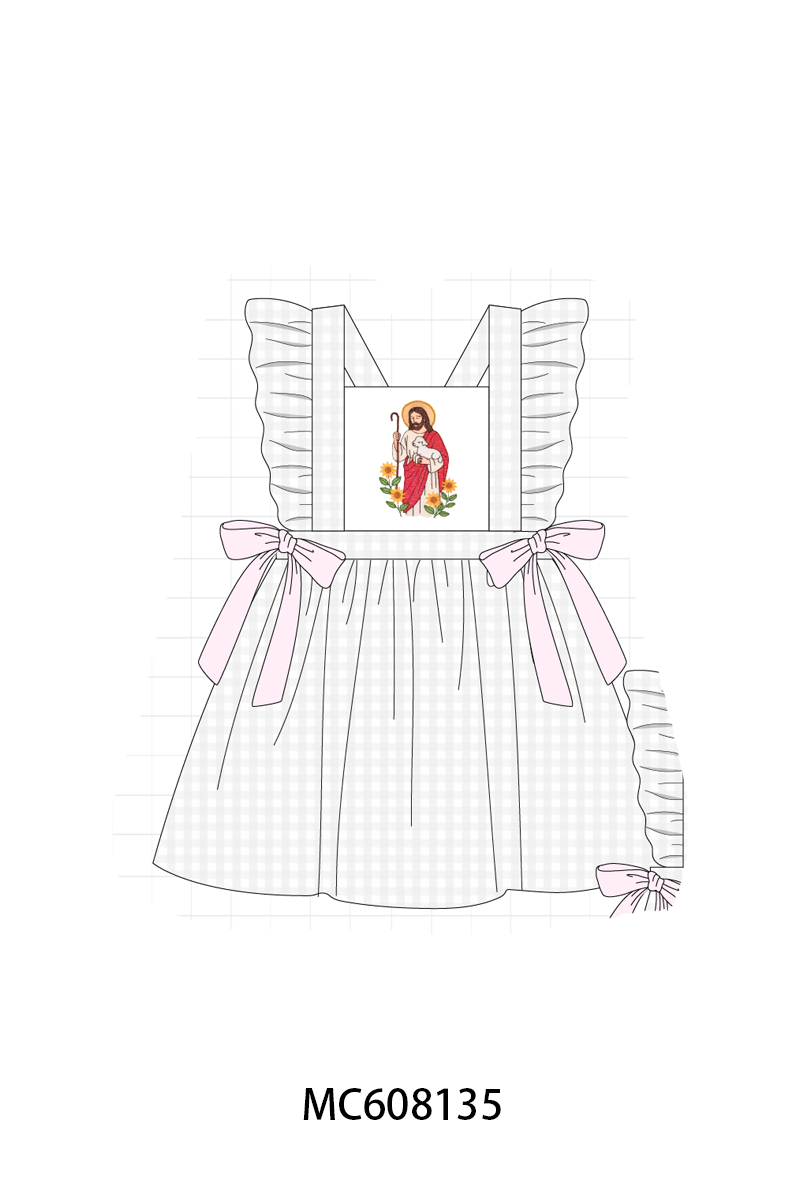 PO101 Jesus embroidery gingham collection