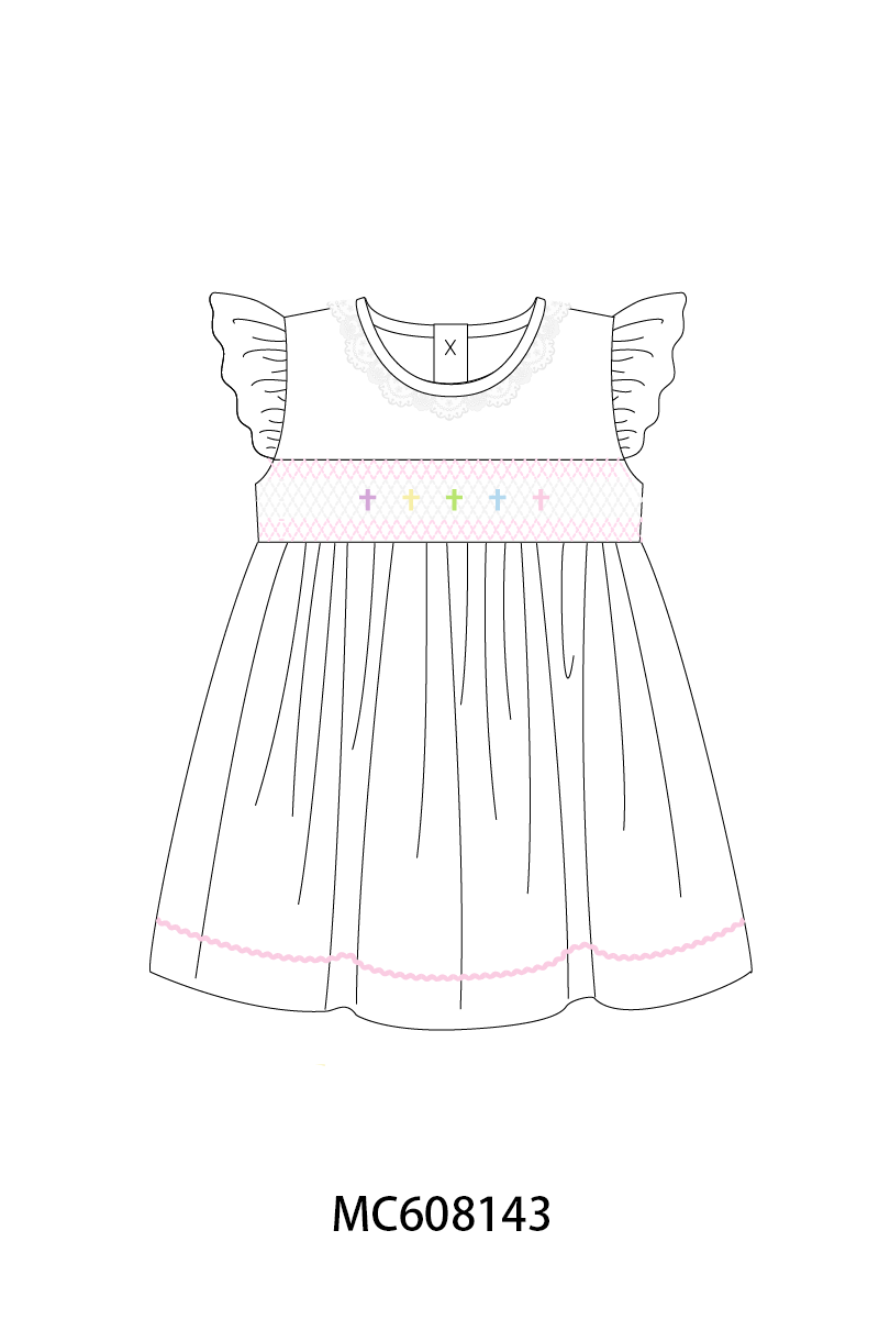 PO101 Blue&pink easter egg smocked collection