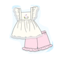 PO101 Cream easter bunny embroidery lace collection