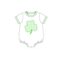 PO101 Green clover applique gingham collection