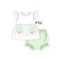 PO101 Green clover applique gingham collection