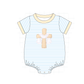 PO101 Blue easter cross floral embroidery collection