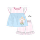 PO101 Blue easter cross floral embroidery collection