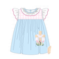 PO101 Blue easter cross floral embroidery collection