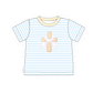 PO101 Blue easter cross floral embroidery collection