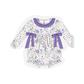 PO101 Purple floral print ruffle collection
