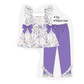 PO101 Purple floral print ruffle collection