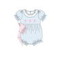 PO101 Pink&blue cross embroidery stripe collection 1