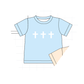 PO101 Pink&blue cross embroidery stripe collection 2
