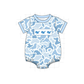 PO101 Blue camouflage whale embroidery ruffle collection