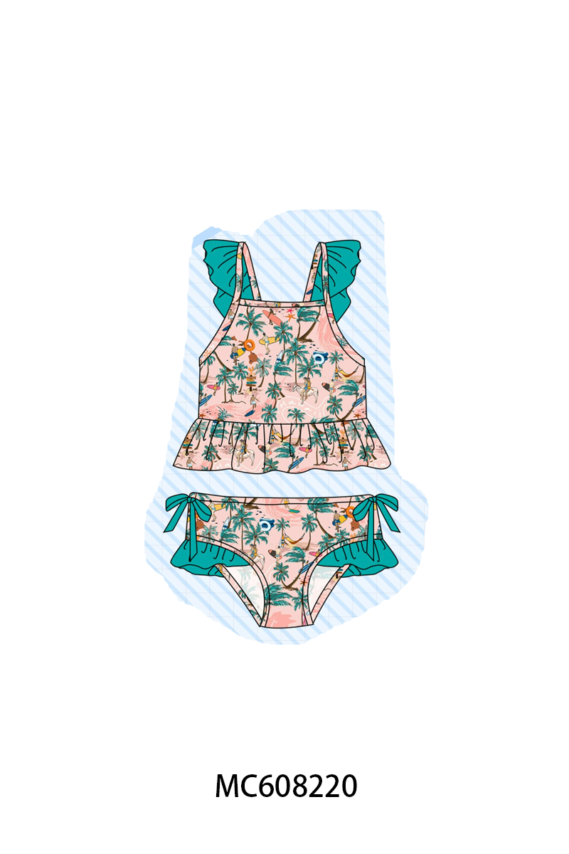 PO101 Green Aloha Hawaii swimsuit collection