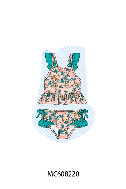 PO101 Green Aloha Hawaii swimsuit collection