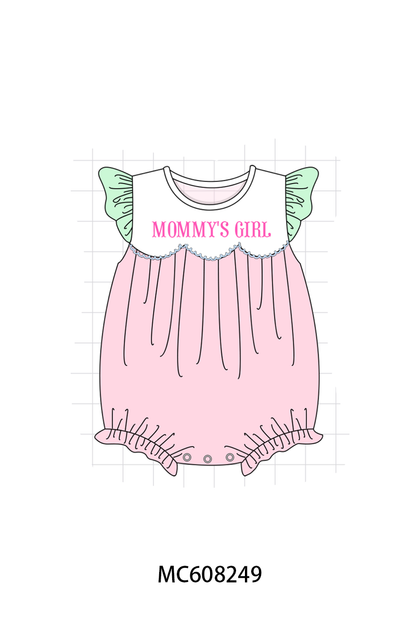PO101 Pink Mommy's Girl embroidery patchwork collection