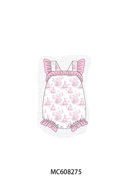 PO101 Pink easter bunny print ruffle collection