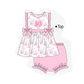 PO101 Pink easter bunny monogram embroidery ruffle collection