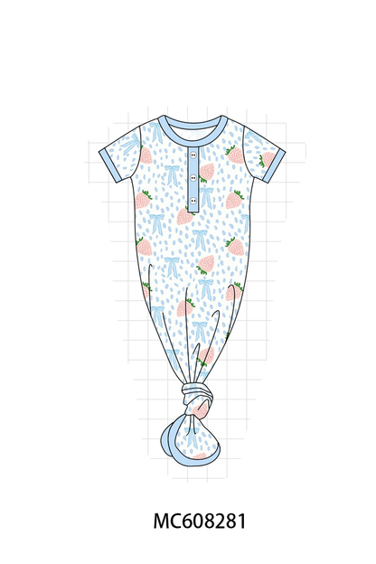 PO101 Blue bow strawberry bamboo collection