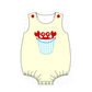 PO101 Cream crab applique gingham collection