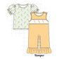 PO101 Green gingham easter carrot embroidery collection