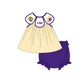 PO101 Purple LSU embroidery gingham collection 1