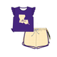 PO101 Purple LSU embroidery gingham collection 1