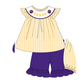 PO101 Purple LSU embroidery gingham collection 1