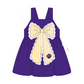 PO101 Purple LSU embroidery gingham collection 1
