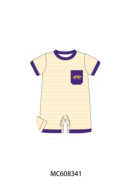 PO101 Purple LSU embroidery gingham collection 2