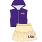 PO101 Purple LSU embroidery gingham collection 2