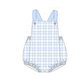 PO101 Blue floral bow plaid ruffle collection 1