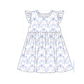 PO101 Blue floral bow plaid ruffle collection 1