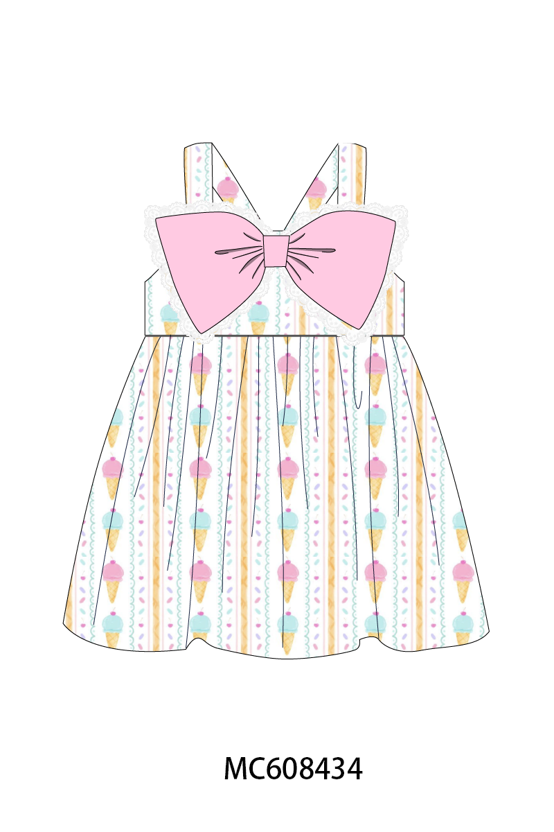 PO101 Pink ice cream bow lace collection
